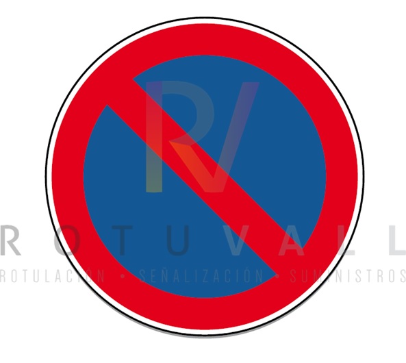 Señal R-308 Estacionamiento Prohibido