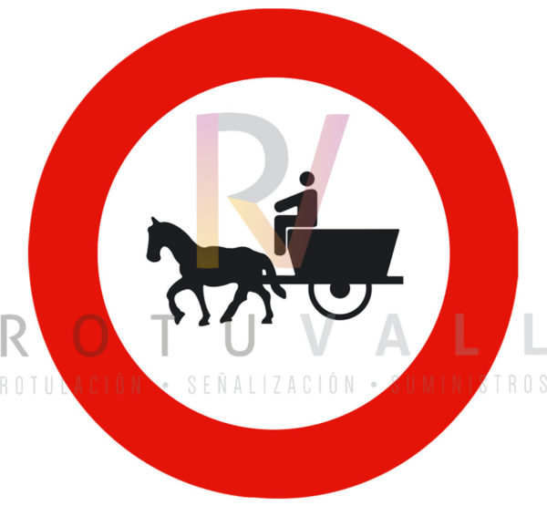 R-113-Señal-de-Entrada-prohibida-a-vehículos-de-tracción-animal-Rotuvall