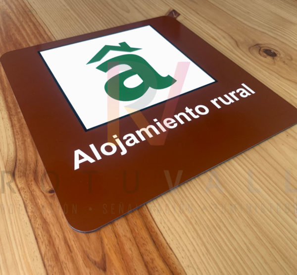 Detalle Placa homologada alojamiento rural Cantabria