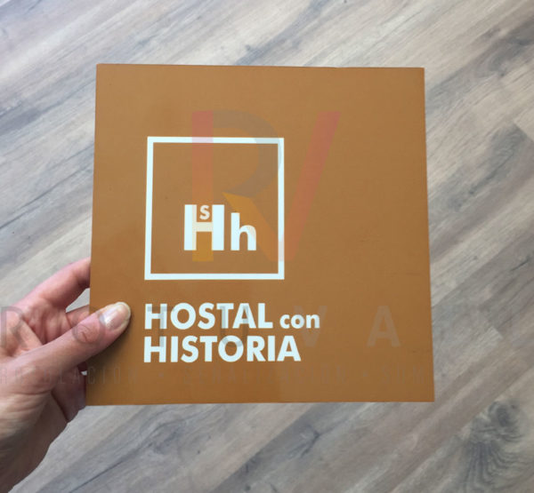 Placa especialidad hostal con historia Castilla y León Rotuvall