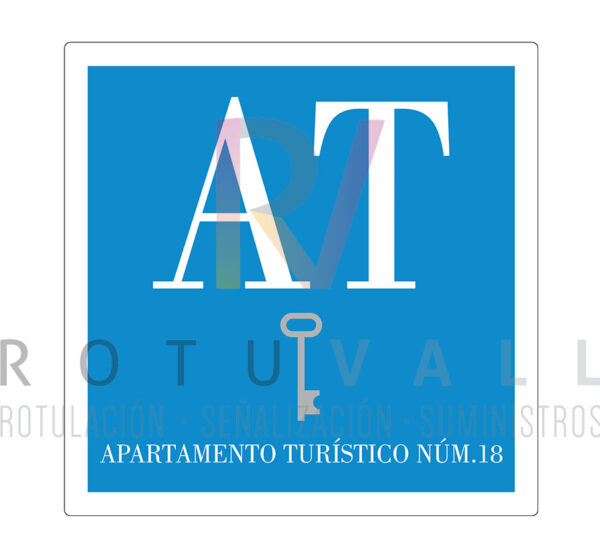 10ATICANDLL1-placa-apartamento-turístico-individual-conjunto-andalucia-1-llave-rotuvall