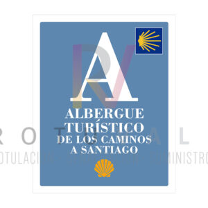 10ACSCYLC01-placa-homologada-albergue-turístico-camino-a-santiago-1-estrella-castilla-y-leon-rotuvall