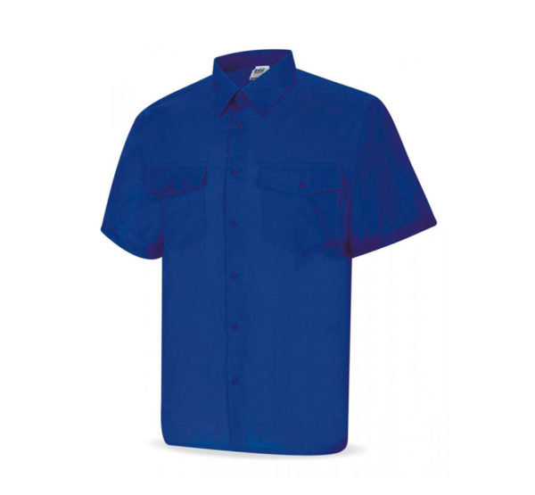 Camisa de trabajo tergal manga corta color azulina