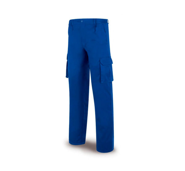 Pantalón de trabajo de algodón azulina Marca