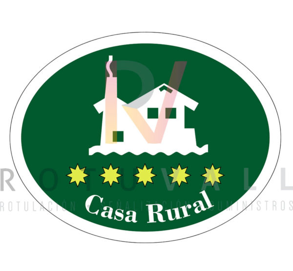 Placa homologada de casa rural en La Rioja