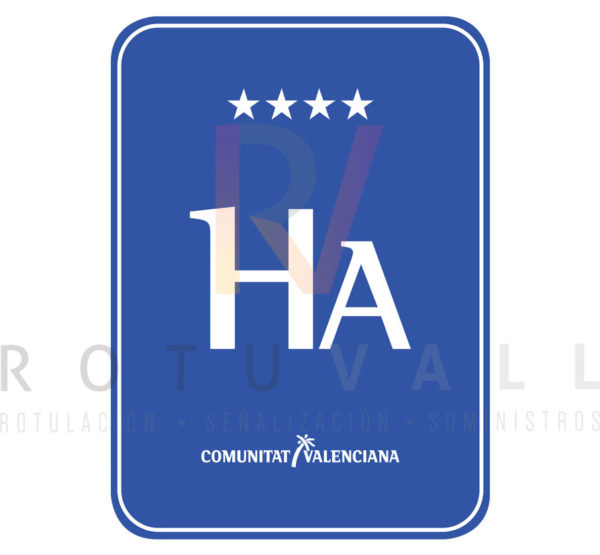 Placa distintivo de Hotel Apartamento de la Comunidad Valenciana 4 estrellas