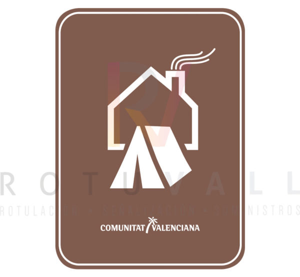 Placa acampada finca particular para la Comunidad Valenciana