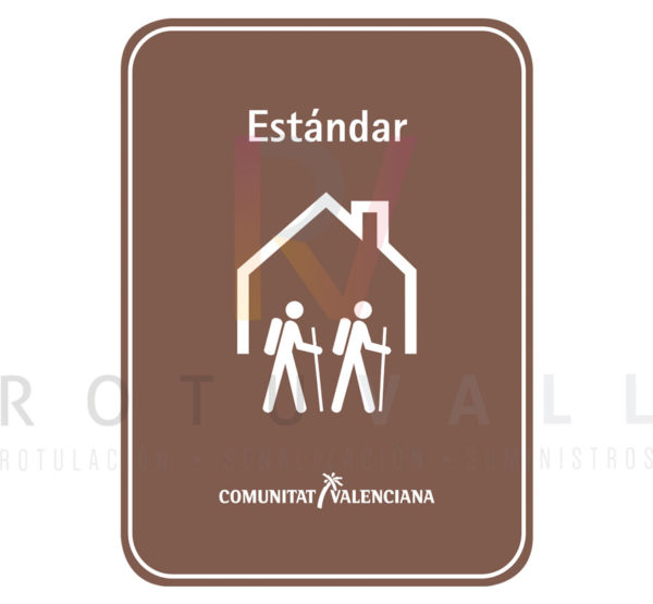 Placa albergue turístico rural Estándar para la Comunidad Valenciana