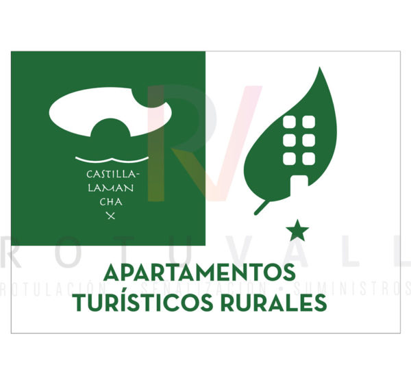 Placa homologada de Apartamentos Turísticos Rurales de Castilla La Mancha