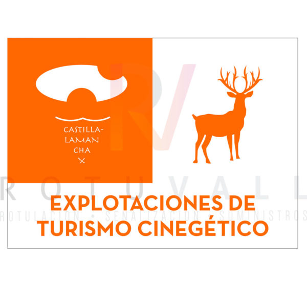Placa homologada Explotaciones de Turismo Cinegético de Castilla La Mancha
