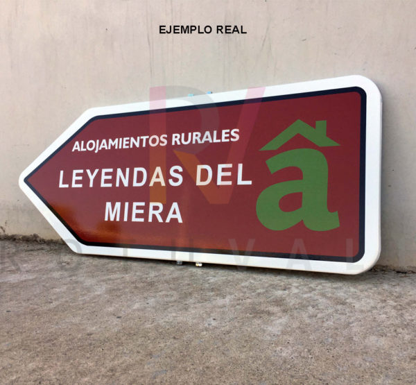 Señal Flecha alojamiento rural Cantabria ejemplo real