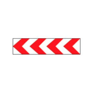 Panel direccional estrecho mopu N1 blanco y rojo