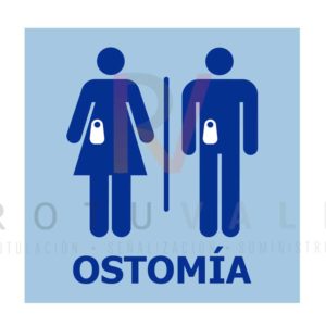 Señal Aseos-ostomizados-ostomía pictograma mujer y hombre