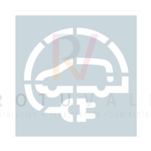 Plantilla coche-eléctrico-PVC-pictograma oficial DGT