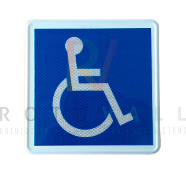 Señal reflectante v-15 de transporte de personas con discapacidad