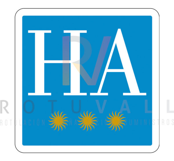 Placa Distintivo para Hoteles Apartamentos de Extremadura