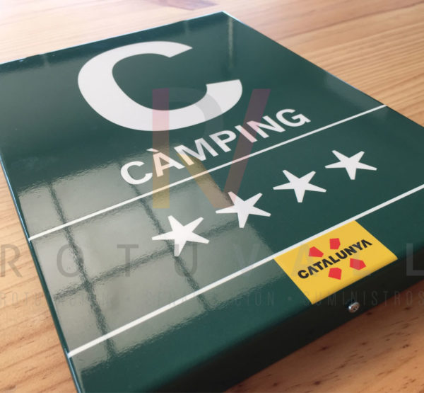 Placa-camping-cataluña-verde-Rotuvall