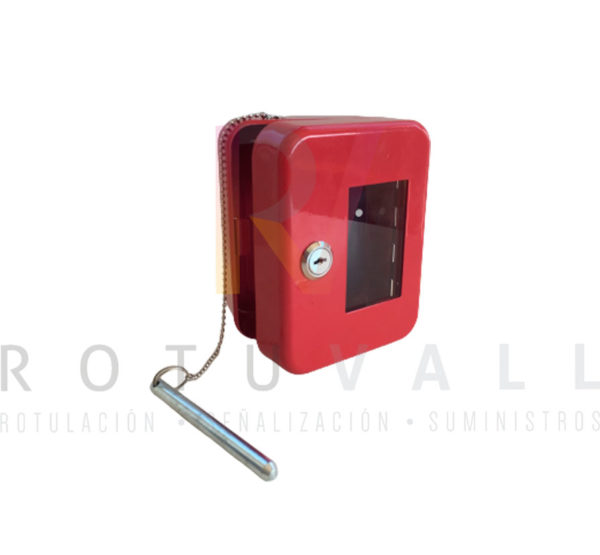 caja roja para llaves de emergencia