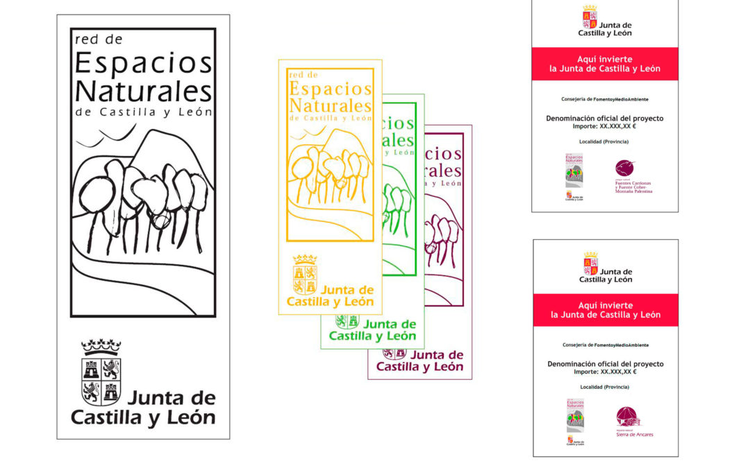 carteles para obras en espacios naturales de Castilla y León