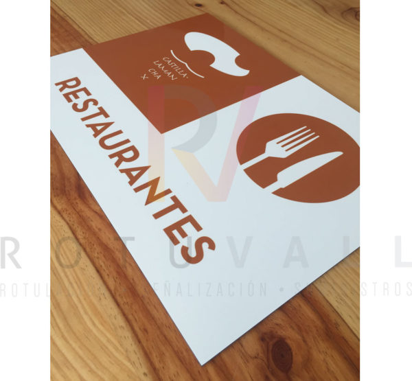 Placa oficial restaurantes de Castilla-La Mancha real Rotuvall