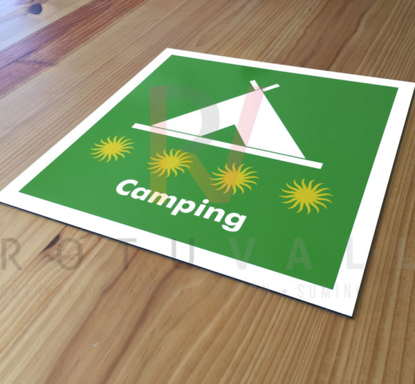 Placa camping Aragón homologada