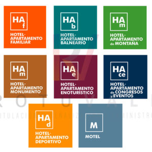 Placas distintivo especialidades en hoteles apartamento de Aragón