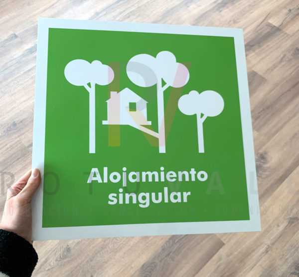 Placa homologada Alojamiento Singular Aragón Rotuvall