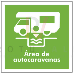 Placa homologada para las áreas de autocaravanas de la Comunidad de Aragón