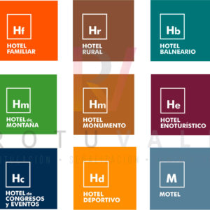 Placas distintivo especialidades en hoteles de Aragón