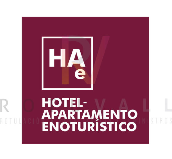 Placa Hotel Apartamento especialidad Enoturístico en Aragón