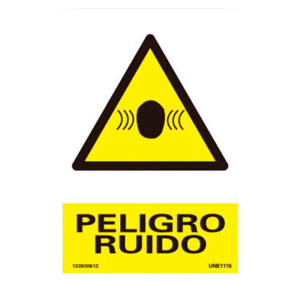 Señal peligro ruido cartel de advertencia