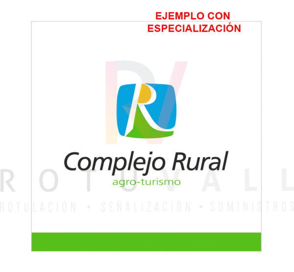 ejemplo placa distintivo complejo rural con especialización Andalucía