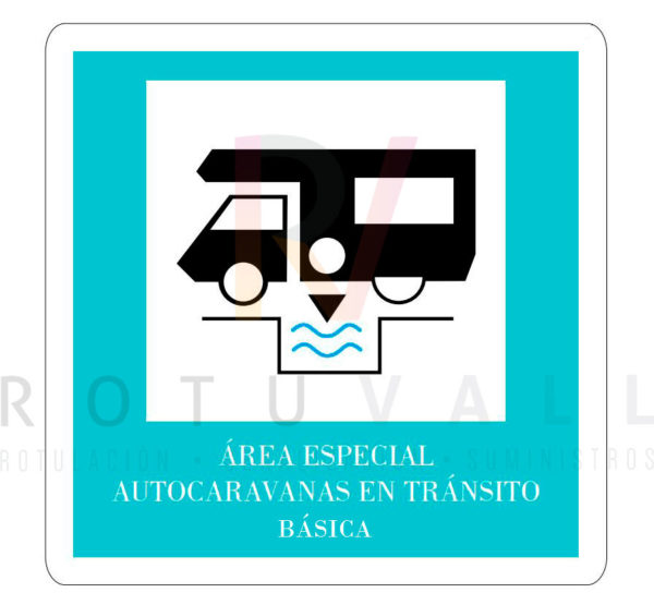 placa área especial autocaravanas Asturias básica