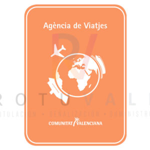 Placa agència de viatjes Comunitat Valenciana
