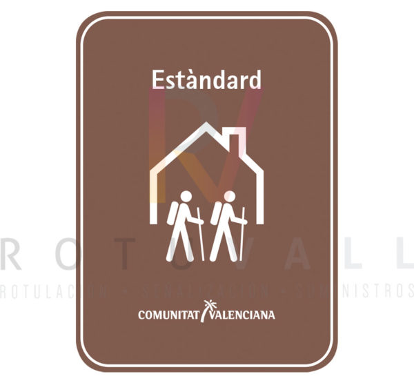 Placa alberg turístic rural estàndard Comunitat Valenciana