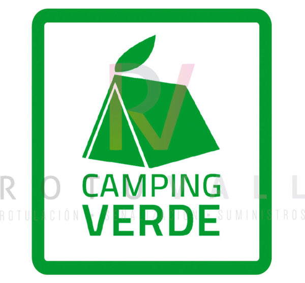 placa camping verde Galicia