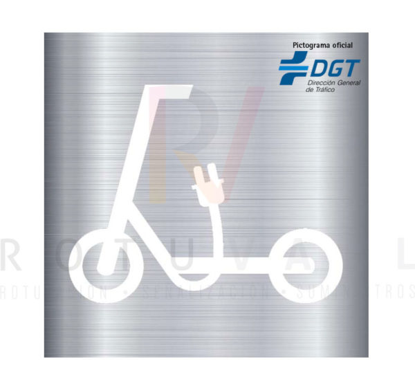 plantilla patinete eléctrico aluminio pictograma DGT