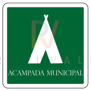 placa camping zona de acamapada municipal Extremadura