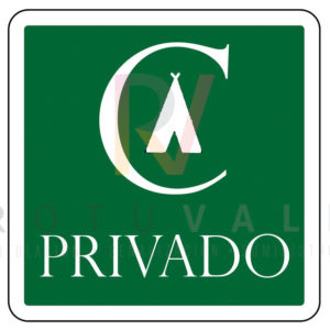 placa camping campamento privado Extremadura