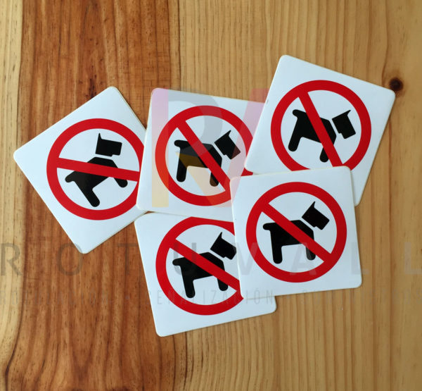Adhesivos prohibido perros Rotuvall