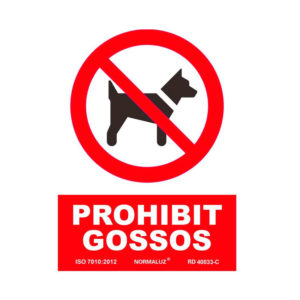Señal Prohibit Gossos prohibido perros Catalán