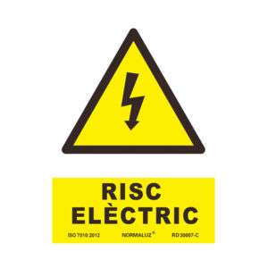 Señal Risc Elèctric riesgo eléctrico Catalán