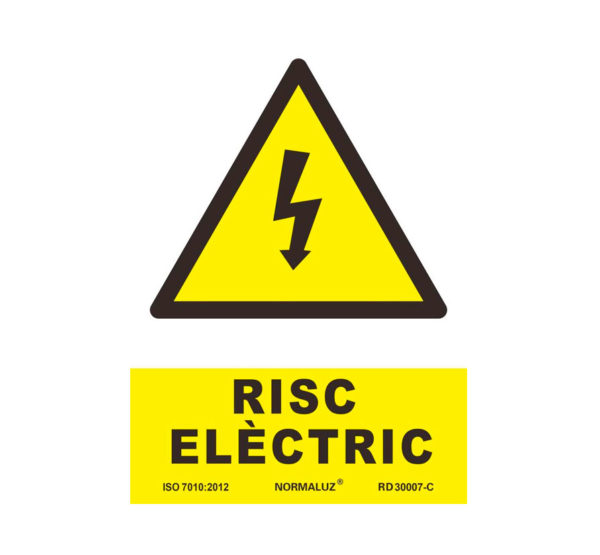 Señal Risc Elèctric riesgo eléctrico Catalán