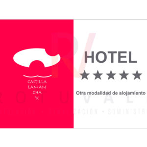 Placa Hotel Castilla-La Mancha con otra modalidad