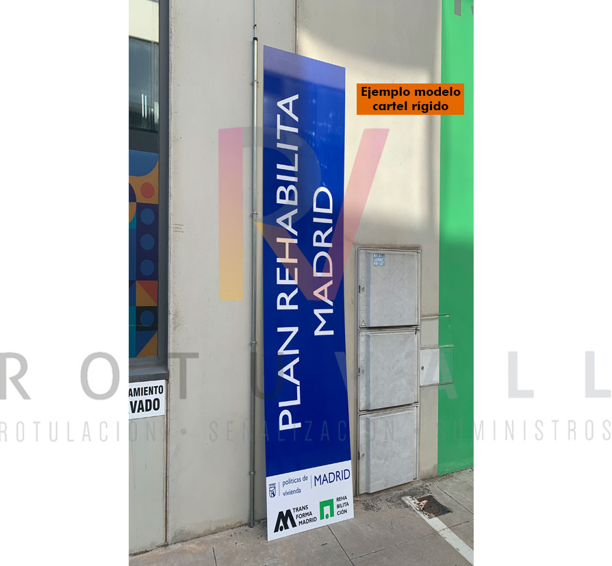 Señalización para acciones dentro del Plan Rehabilita Madrid