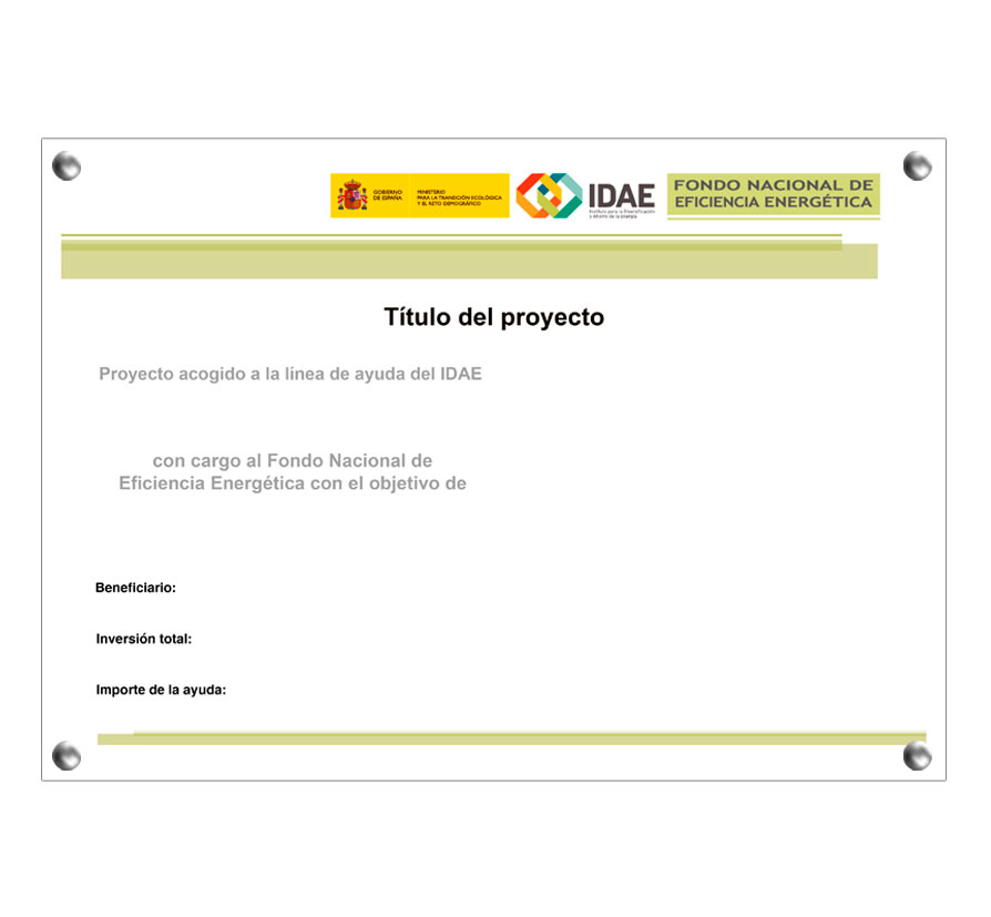Modelo cartel bilingüe ayudas para la rehabilitación energética edificios del sector terciario PREE