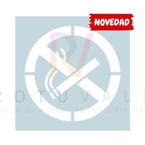 Nueva plantilla pictograma prohibido fumar para pintar en suelo