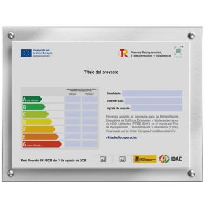 Cartel perceptores ayudas plan Rehabilitación Energética de Edificios PREE 5000