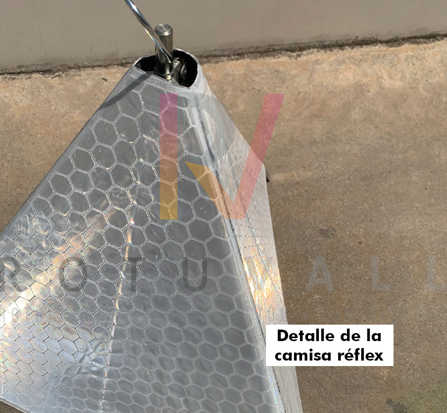 Detalla camisa reflectante trípode plegable de señalización