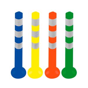 Bolardo rígido económico PVC 75 cm reflectante colores
